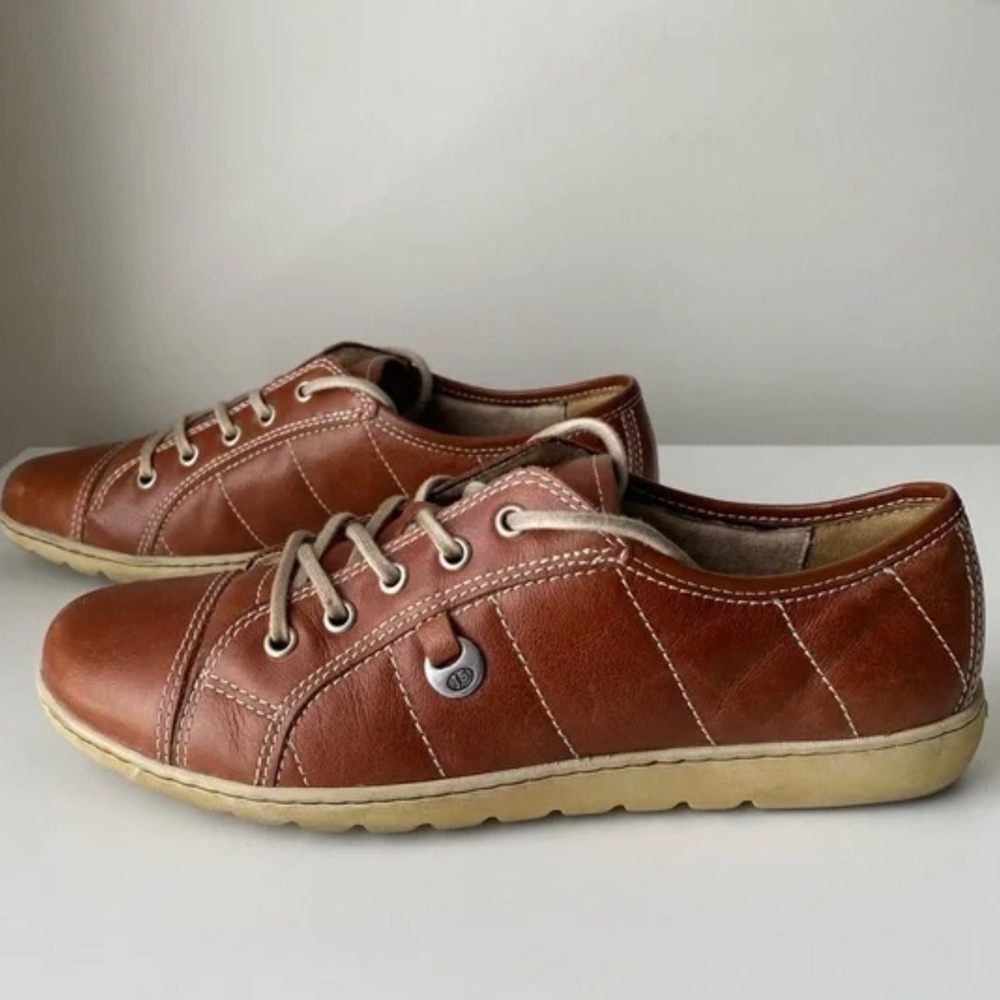 Josef Seibel The European Comfort Brown Leather Lace Up Shoes, Sz US 10/EU 41